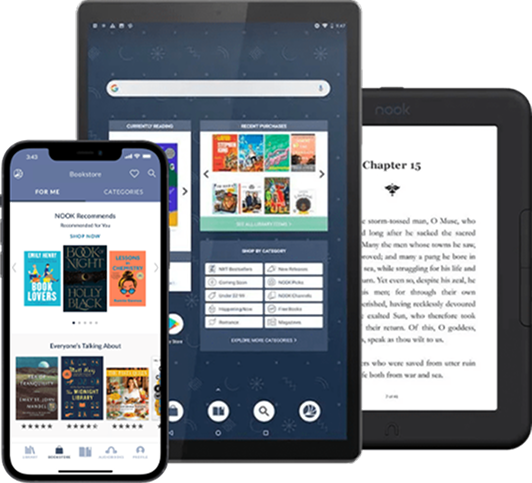 Published book on phone, tablet and e-reader