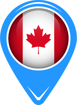 Canada flag location pin