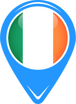 Ireland flag location pin